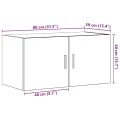 Armoire murale chêne noir 80x39x40 cm bois d'ingénierie