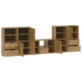 Meubles TV 5 pcs avec rangement ODDA bois de pin massif