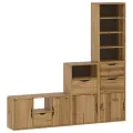 Meubles TV 4 pcs avec rangement ODDA bois de pin massif