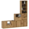 Meubles TV 4 pcs avec rangement ODDA bois de pin massif
