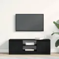 Meuble TV chêne noir 102x30x36 cm bois d'ingénierie
