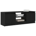 Meuble TV chêne noir 102x30x36 cm bois d'ingénierie