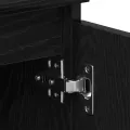 Meuble TV chêne noir 102x30x36 cm bois d'ingénierie