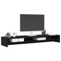 Support de moniteur chêne noir 100x24x13 cm bois d'ingénierie