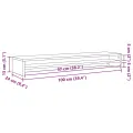 Support de moniteur chêne noir 100x24x13 cm bois d'ingénierie