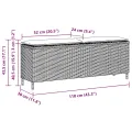 Banc de jardin avec coussin beige 110x30x40,5 cm résine tressée