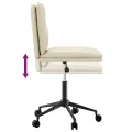 Chaise de salle à manger Crème Similicuir