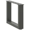 Pieds de table basse forme de U 2 pcs anthracite 40x(30-31) cm