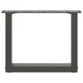 Pieds de table basse forme de U 2 pcs anthracite 40x(30-31) cm