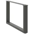 Pieds de table basse forme de U 2 pcs anthracite 60x(42-43) cm