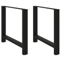 Pieds de table basse noir 2 pcs 90x(72-73) cm acier