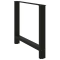 Pieds de table basse noir 2 pcs 90x(72-73) cm acier