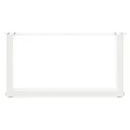 Pieds de table basse forme de U 2 pcs blanc 60x(30-31) cm acier
