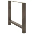 Pieds de table basse acier naturel 2 pcs 100x(72-73) cm acier