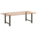 Pieds de table basse acier naturel 2 pcs 100x(72-73) cm acier