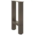 Pieds de table basse acier naturel 2 pcs 38x(42-43) cm acier
