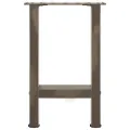 Pieds de table basse acier naturel 2 pcs 38x(42-43) cm acier