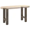 Pieds de table basse acier naturel 2 pcs 38x(42-43) cm acier