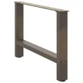 Pieds de table basse acier naturel 2 pcs 70x(42-43) cm acier