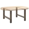 Pieds de table basse acier naturel 2 pcs 70x(42-43) cm acier