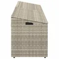 Boîte de rangement de jardin gris clair 220x50x58 cm rotin