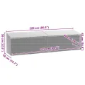 Boîte de rangement de jardin gris clair 220x50x58 cm rotin