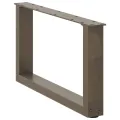 Pieds de table basse forme de U 2pcs acier naturel 60x(30-31)cm