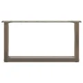Pieds de table basse forme de U 2pcs acier naturel 60x(30-31)cm