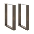 Pieds de table à manger forme de U 2 pcs 60x(72-73) cm acier