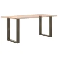 Pieds de table à manger forme de U 2 pcs 60x(72-73) cm acier