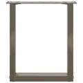 Pieds de table basse forme de U 2pcs acier naturel 38x(42-43)cm