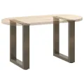 Pieds de table basse forme de U 2pcs acier naturel 38x(42-43)cm