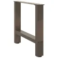 Pieds de table basse acier naturel 2 pcs 60x(42-43) cm acier