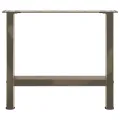 Pieds de table basse acier naturel 2 pcs 60x(42-43) cm acier