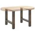 Pieds de table basse acier naturel 2 pcs 60x(42-43) cm acier