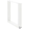 Pieds de table basse forme de U 2 pcs blanc 50x(42-43) cm acier