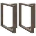 Pieds de table à manger forme de T 2 pcs 70x35x(72-73) cm acier
