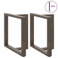 Pieds de table à manger forme de T 2 pcs 70x35x(72-73) cm acier