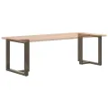 Pieds de table à manger forme de T 2 pcs 70x35x(72-73) cm acier