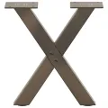 Pieds de table basse forme de X 2pcs acier naturel 37x(30-31)cm
