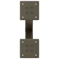Pieds de table basse forme de X 2pcs acier naturel 37x(30-31)cm