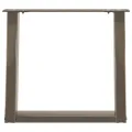 Pieds de table basse forme de U 2pcs acier naturel 50x(42-43)cm