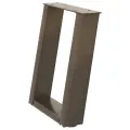 Pieds de table basse forme de U 2pcs acier naturel 28x(42-43)cm