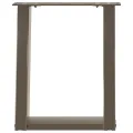 Pieds de table basse forme de U 2pcs acier naturel 28x(42-43)cm