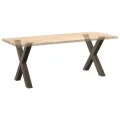 Pieds de table à manger forme de X 2 pcs 70x(72-73) cm acier