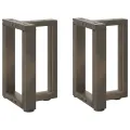 Pieds de table basse forme de T 2 pcs acier 38x25x(42-43)cm