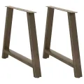 Pieds de table basse forme de A 2 pcs 90x(72-73) cm acier