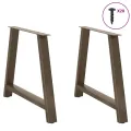 Pieds de table basse forme de A 2 pcs 90x(72-73) cm acier