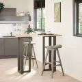 Pieds de table de bar forme de T 2 pcs 40x35x(110-111) cm acier