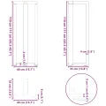 Pieds de table de bar forme de T 2 pcs 40x35x(110-111) cm acier